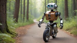 bicycle riding robots